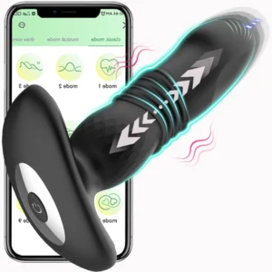 Thrusting Anal Plug Remote Control Butt Plug & G Spot Vibrator Couple Sex Toys Prostate Massager Male Vibrator Adult Toys